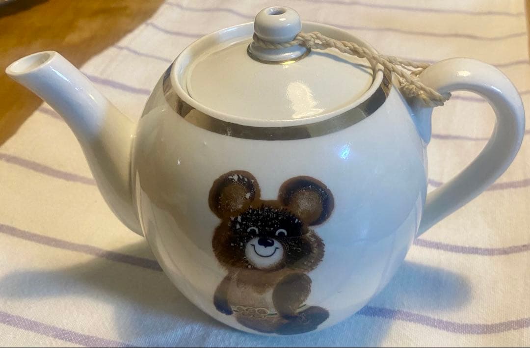 【希少】ミーシャ 1980年 モスクワ五輪　ティーポット ソ連 アンティーク