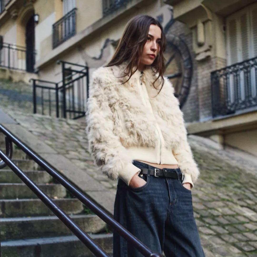 【新品未使用】♡ZARA♡ フェイクファーボンバージャケット Mサイズ