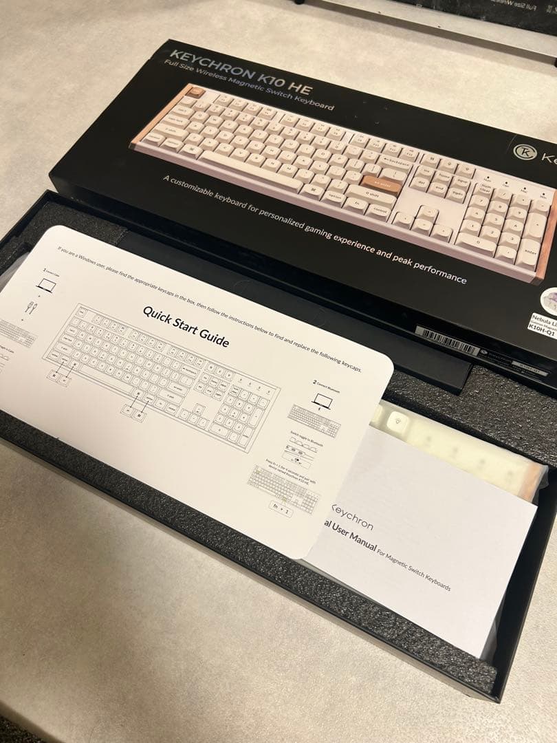 Keychron K10 HE 無線磁気スイッチカスタムキーボード　ホワイト