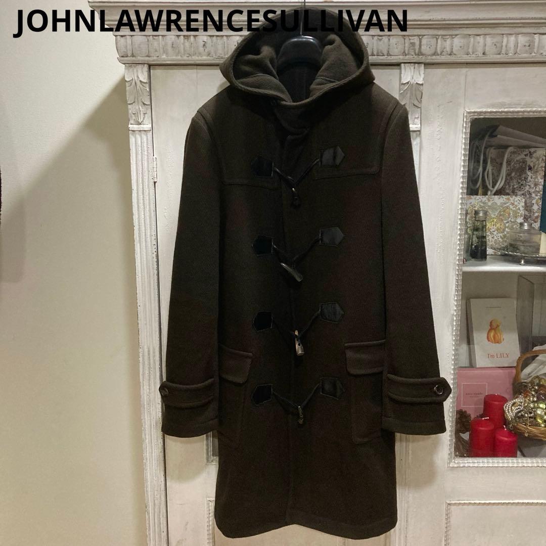 ジョンローレンスサリバン ダッフルコート 38 ダークブラウン ウール