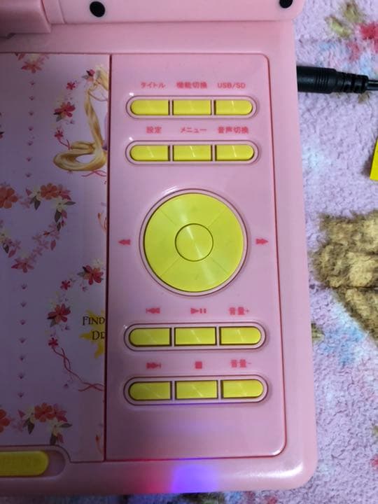 ディズニープリンセス ラプンツェル DVDプレイヤー 7インチ 新星堂限定モデル