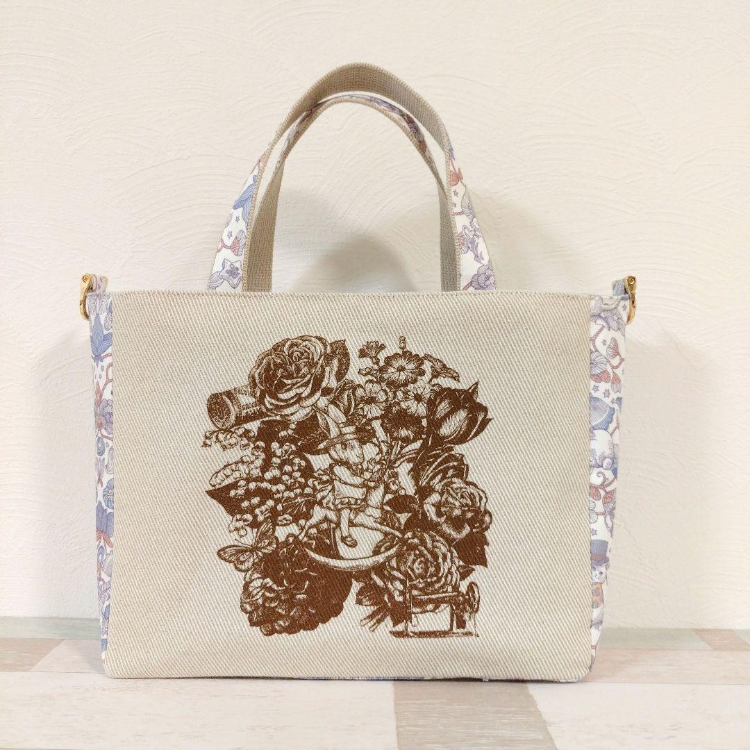 専用☆大きめ 上マチファスナートート＆ ポーチ☆ ジョリーフルール