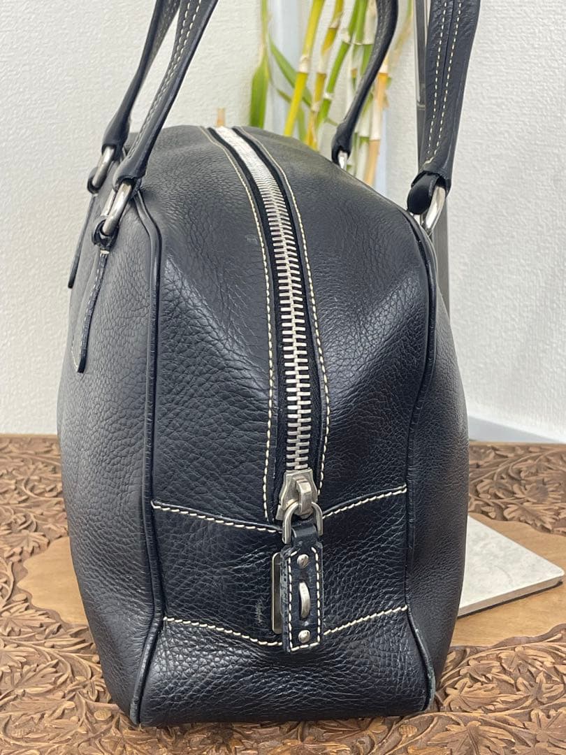 【Ｅ】PRADA ミニボストン BR2246 ブラックレザー