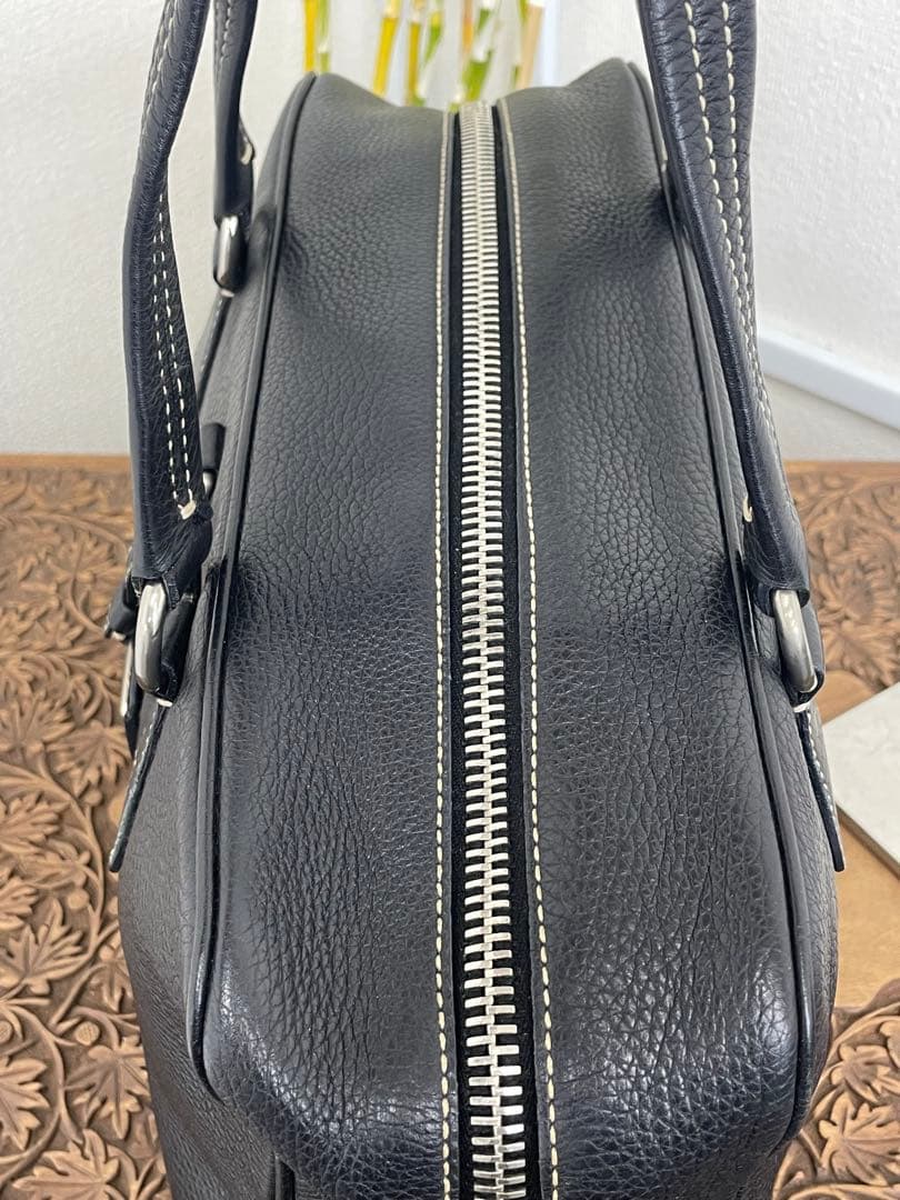 【Ｅ】PRADA ミニボストン BR2246 ブラックレザー