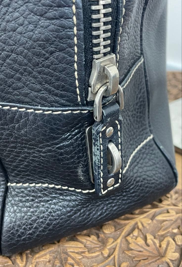 【Ｅ】PRADA ミニボストン BR2246 ブラックレザー