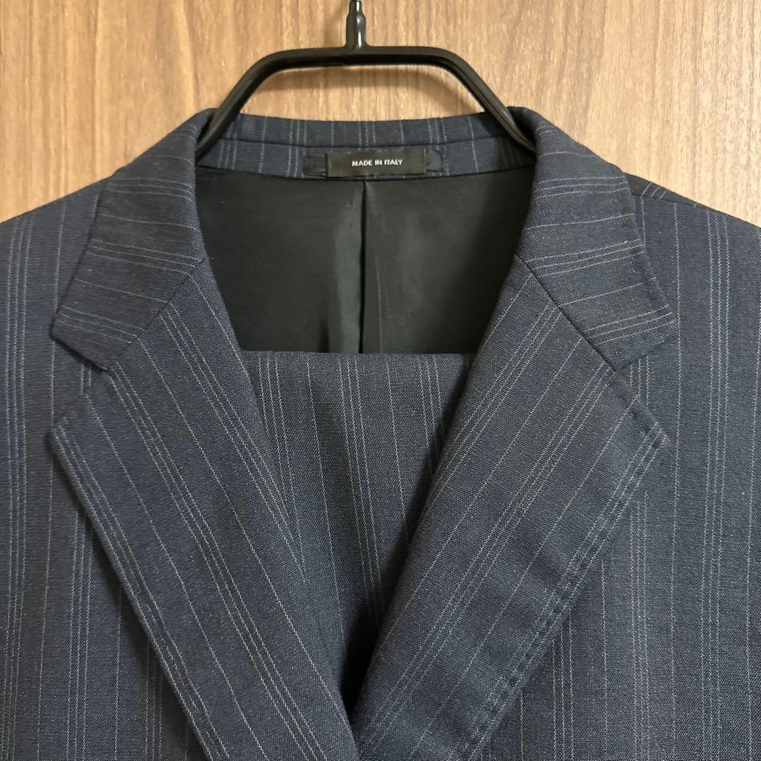 JIL SANDER ネイビー ストライプ スーツ50