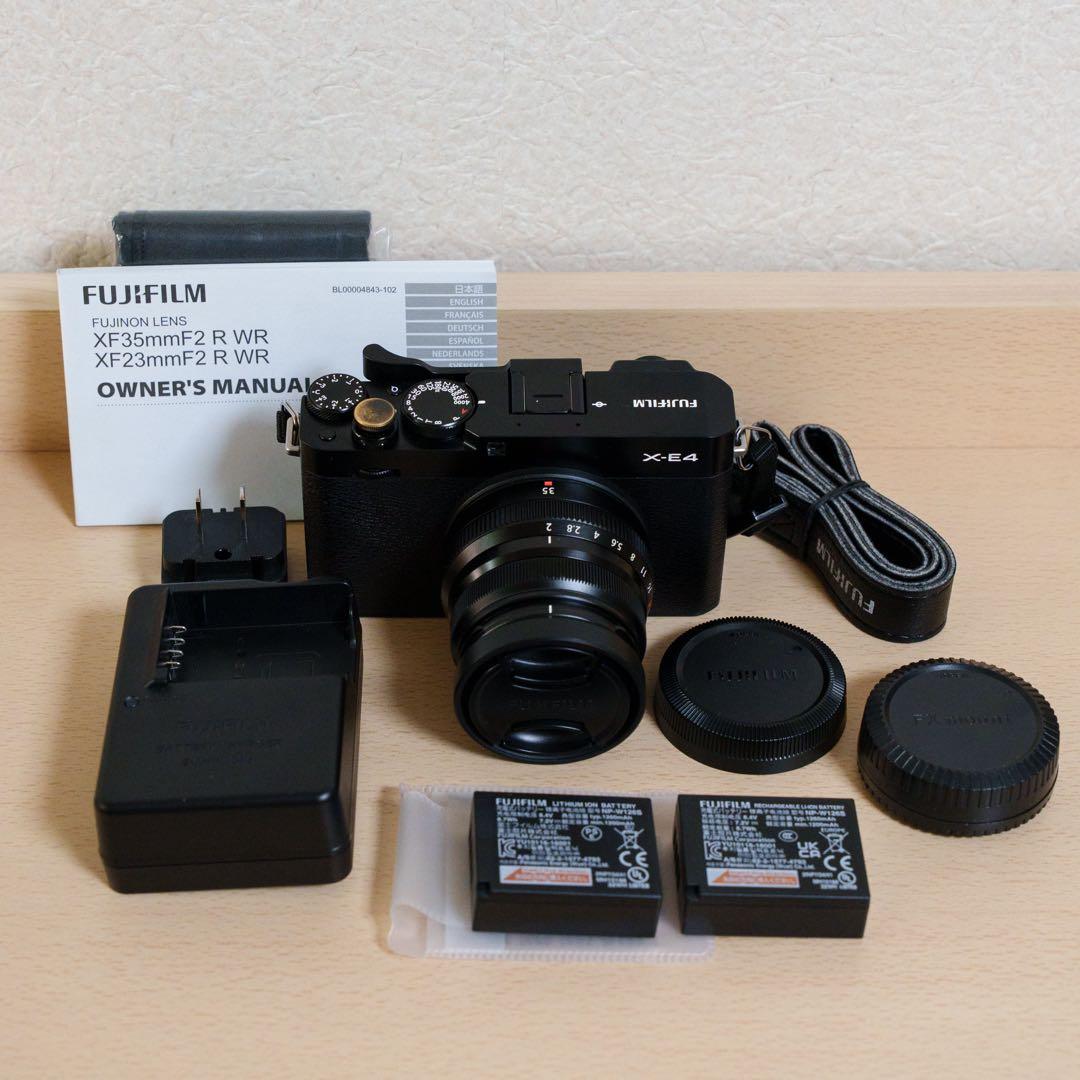 【付属品多数】【美品】FUJIFILM X-E4,XF35mmF2 R WR