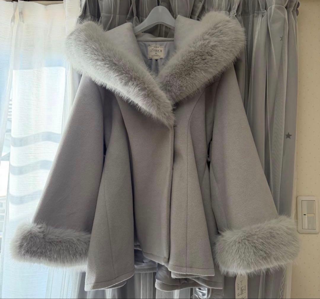 み*わ様 Darich ウエストベルトプリンセスラインコート GRY