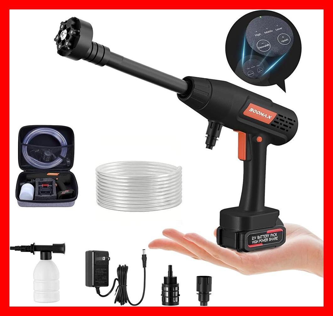 高圧洗浄機 コードレス 充電式 10MPa圧力 30000mAh 最大距離10M