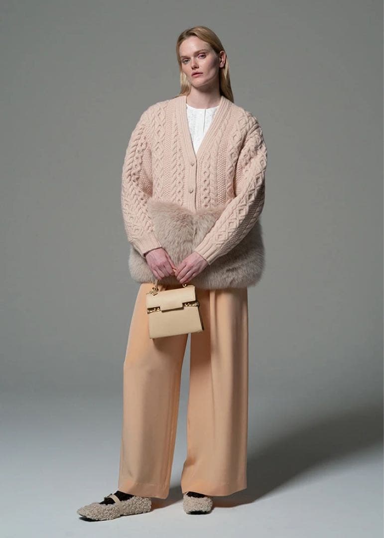 【新品・未使用】Drawer アランファーカーディガン