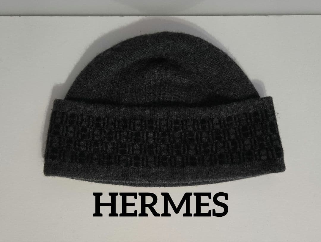 HERMÈS エルメス ニット帽 ビーニー カシミヤ