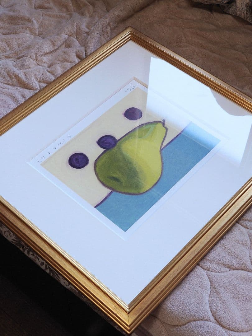 最特価、【真作】笠井誠一　静物　リトグラフ、直筆サイン入