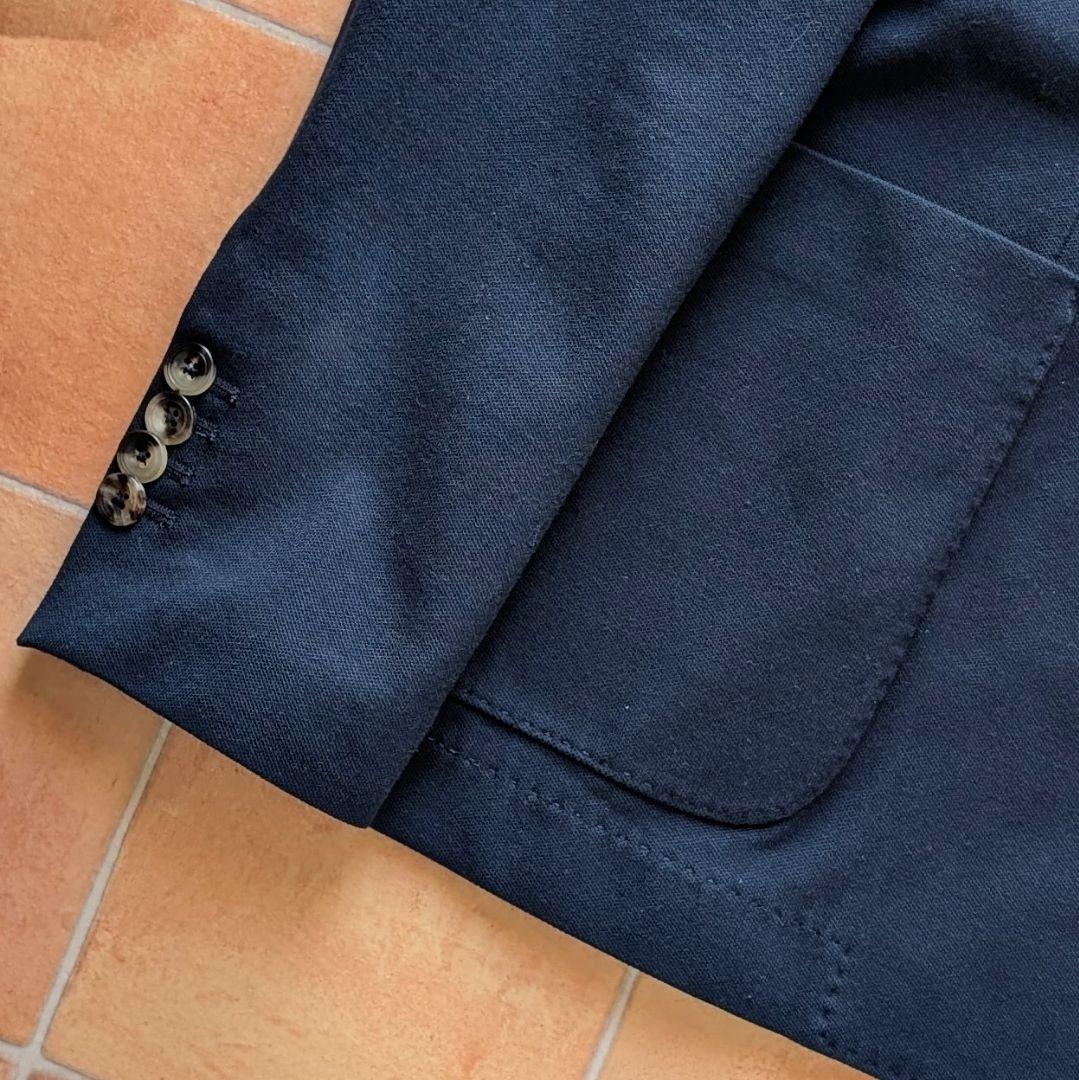 CIRCOLO1901 鹿の子 ネイビー ジャージージャケット ダブル 46