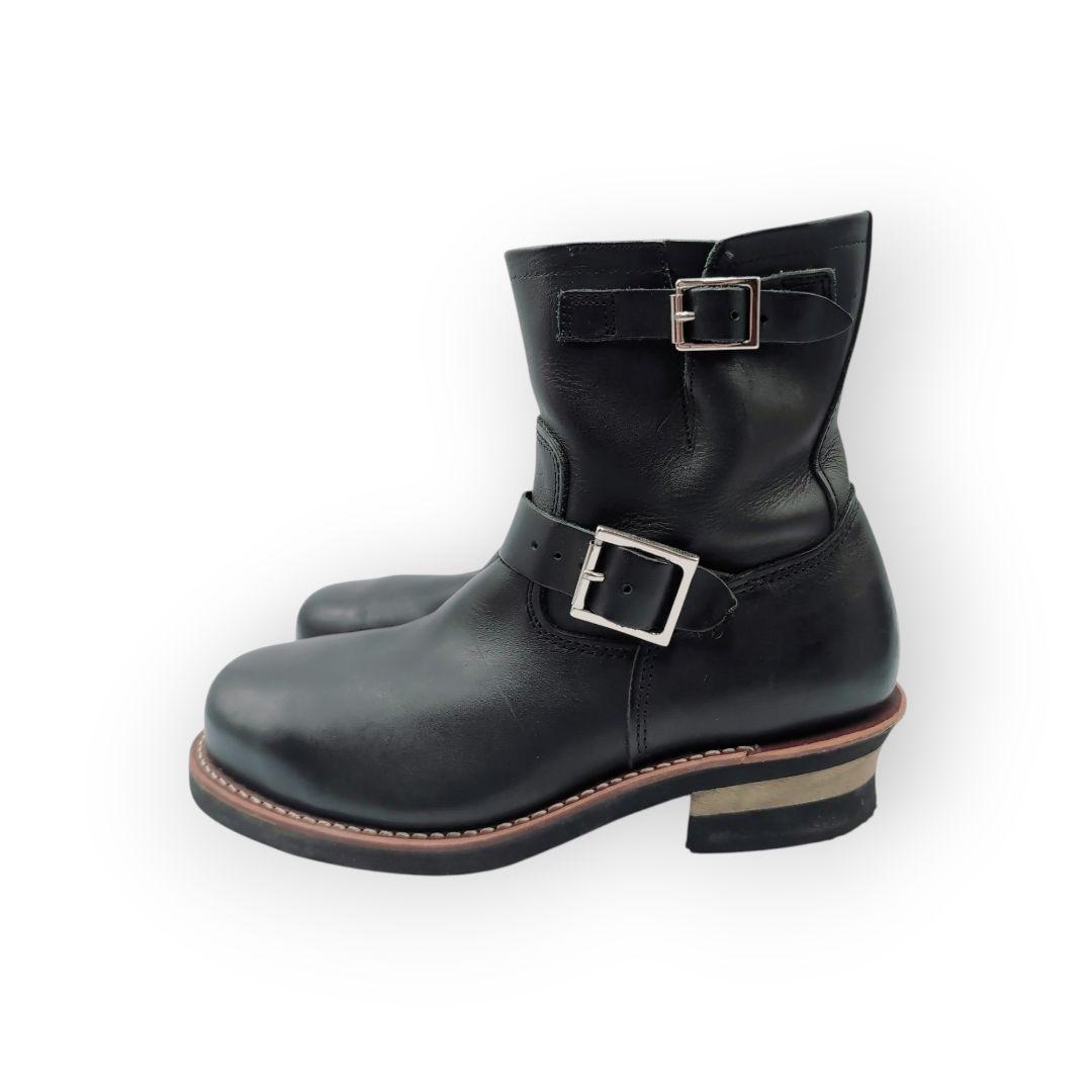 【良品】Hawkins　40015 スチールトゥ　エンジニアブーツ　黒　25cm