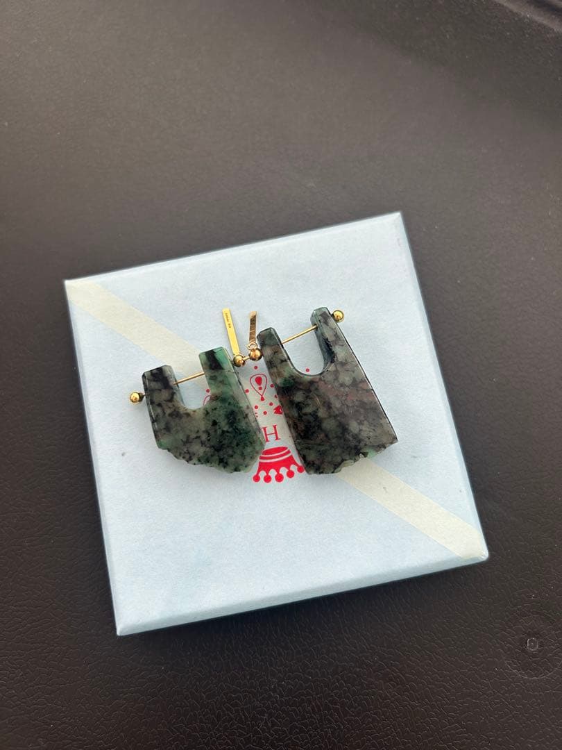 MONAKAjewellery ロックピアスエメラルド(片耳用)