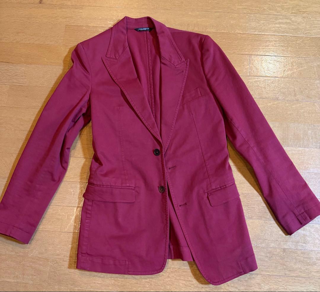 DOLCE & GABBANA レッド テーラードジャケット