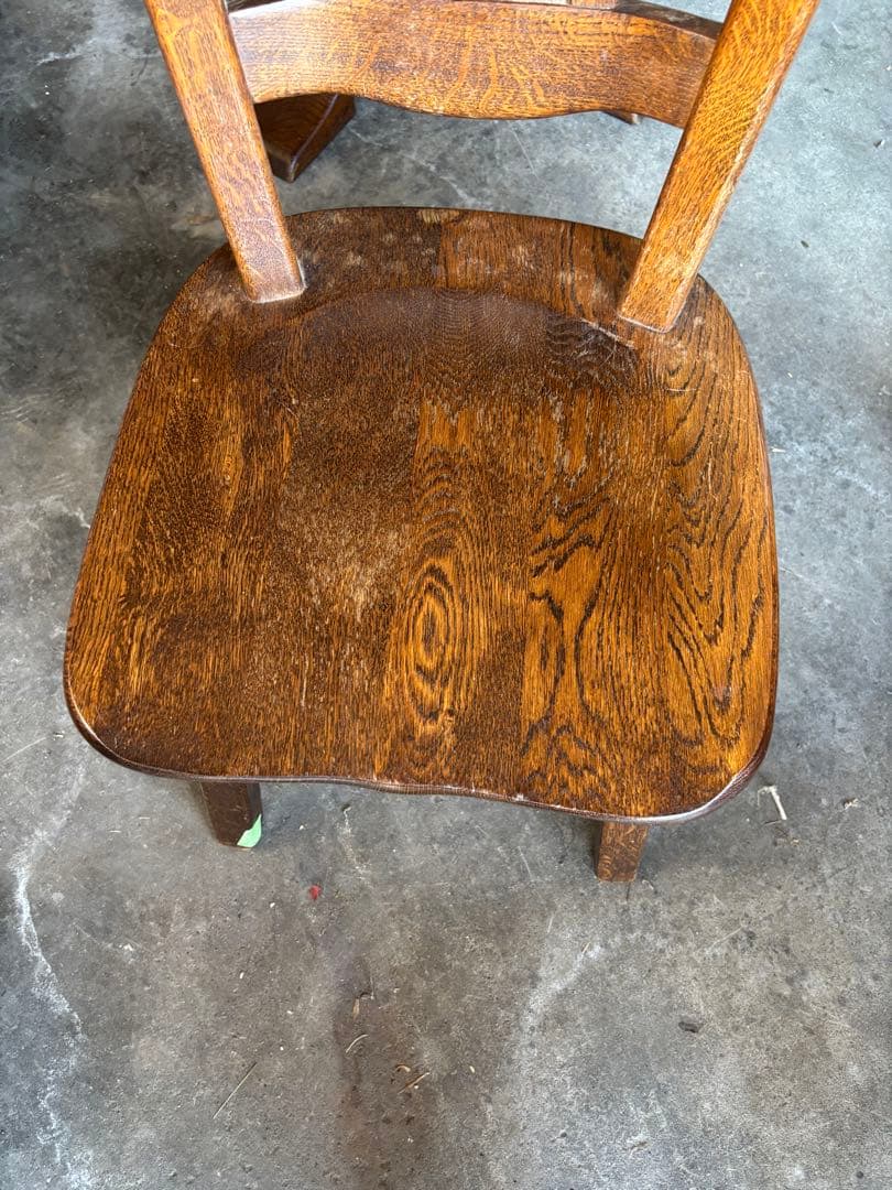 オランダ製　オーク無垢　ダイニングチェア　1脚　アンティーク