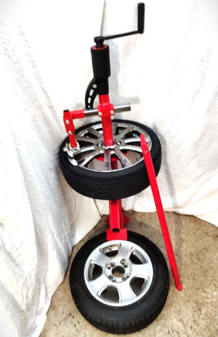 タイヤチェンジャーをギアレンチ仕様に変更するためのマウントヘッド取付金物＋台座