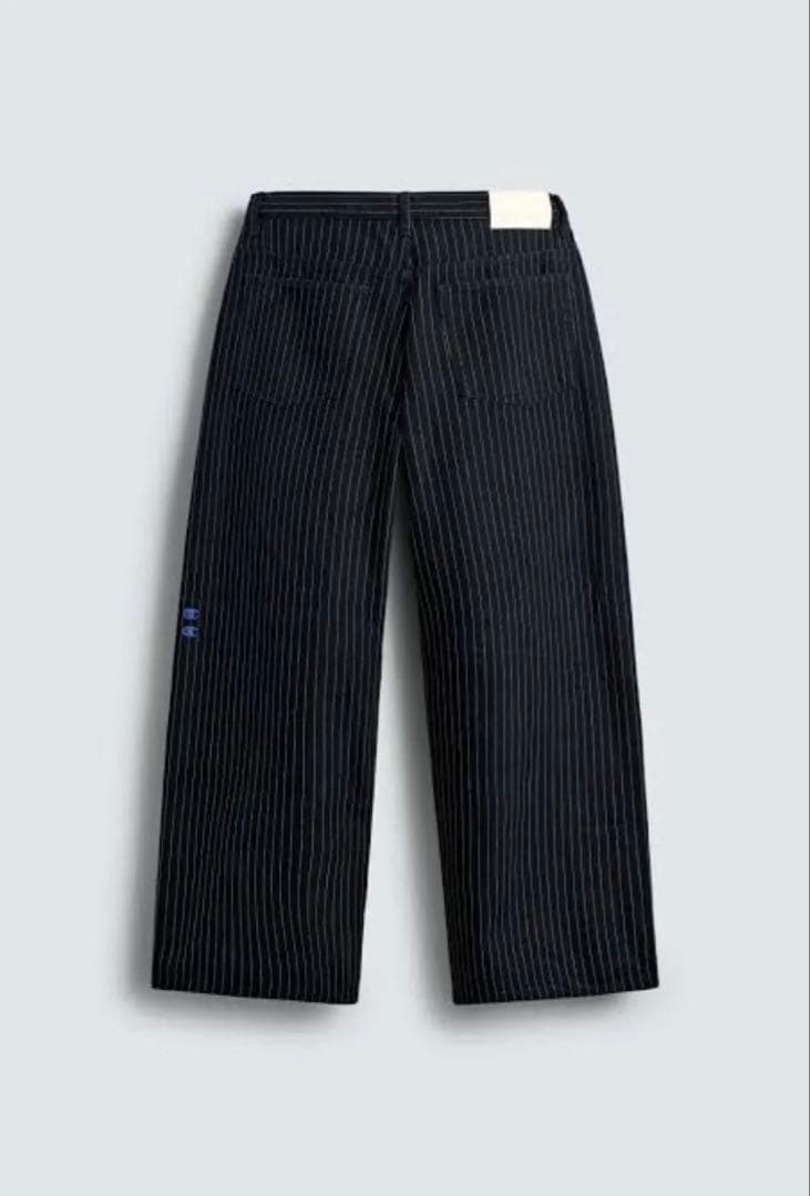 CHAMPION X ZARA ストライプ バギーフィットジーンズ　EU36 ②