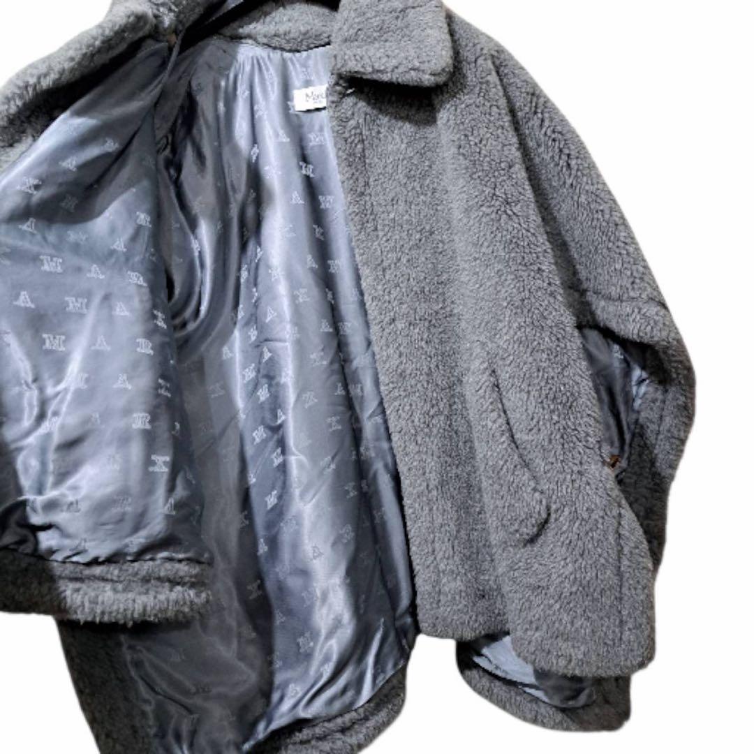 Max Mara アルパカ　ウール　シルク テディベア ポンチョ ケープ コート