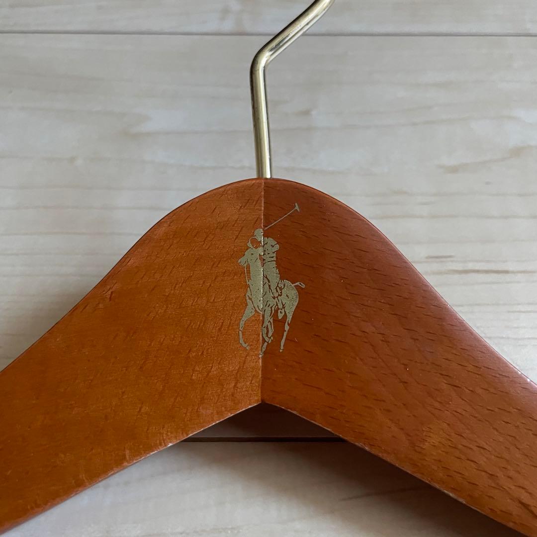 【非売品】ポロ ラルフローレン 　木製ハンガー　4本セット　パンツ　スラックス