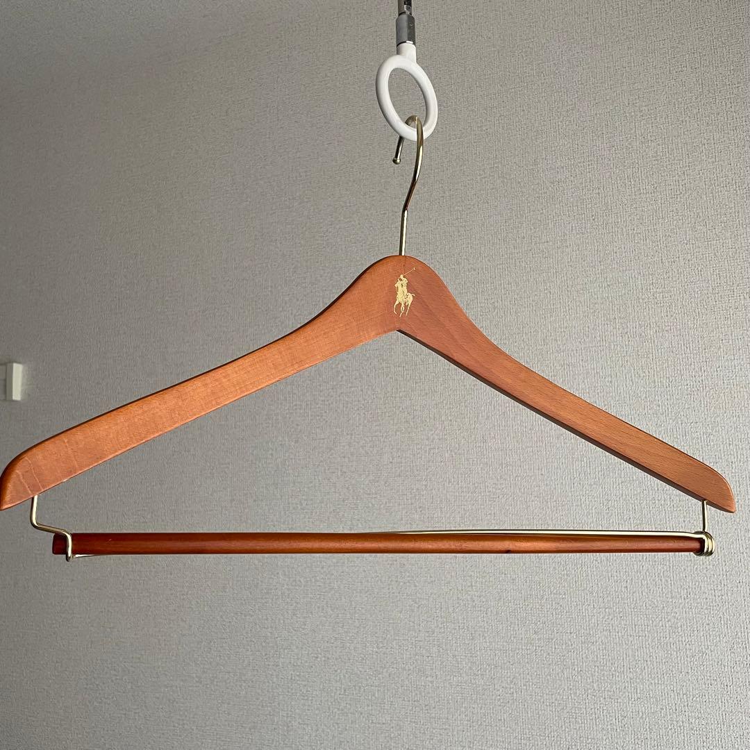 【非売品】ポロ ラルフローレン 　木製ハンガー　4本セット　パンツ　スラックス