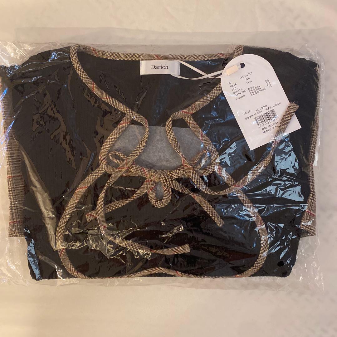 ダーリッチ　ポイントチェックニットミニワンピース