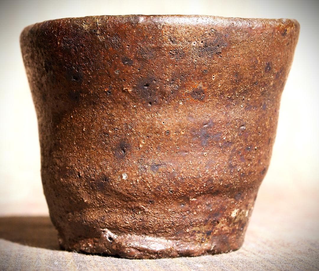 人気作家★森岡成好★南蛮【窯変】酒器（ぐいのみ）