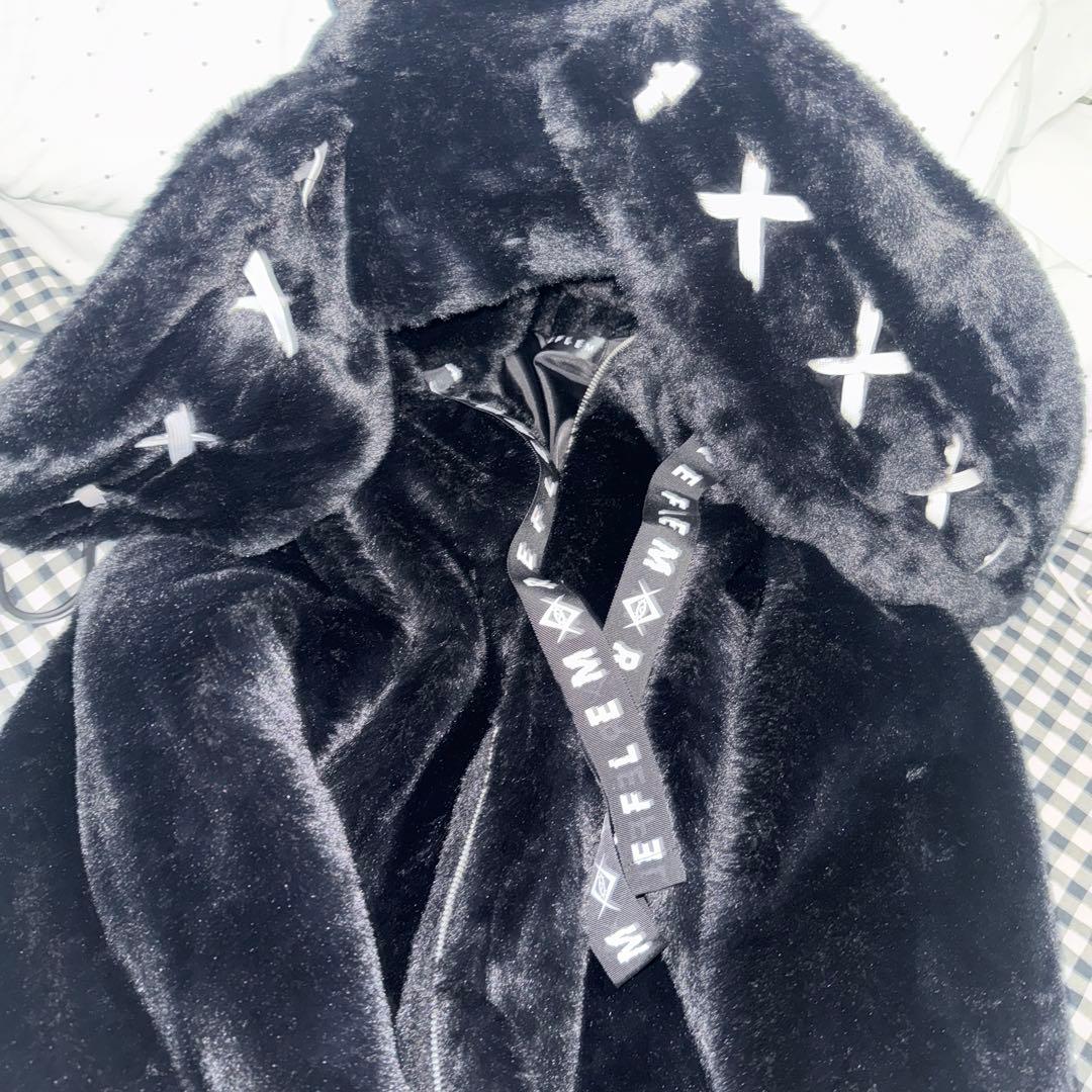 レフレム ファーパーカー ブルゾン うさ耳 ブラック　reflem