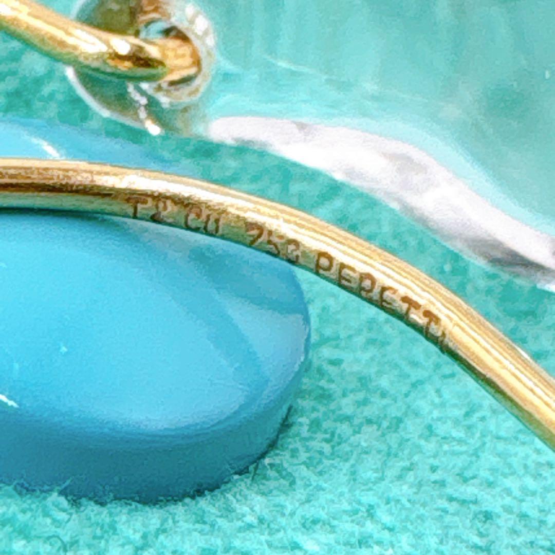 極美品 オールドティファニー ティアドロップ クリスタル 片耳 ピアス k18