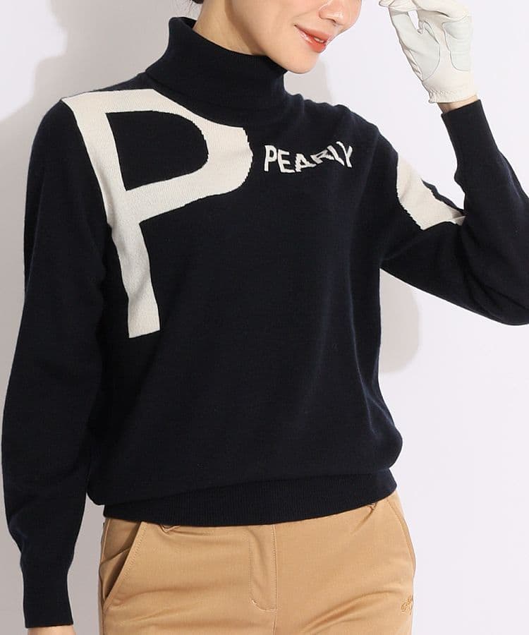 みゃあちゃん★美品★PEARLY GATES ジャガードロゴカシミヤタート