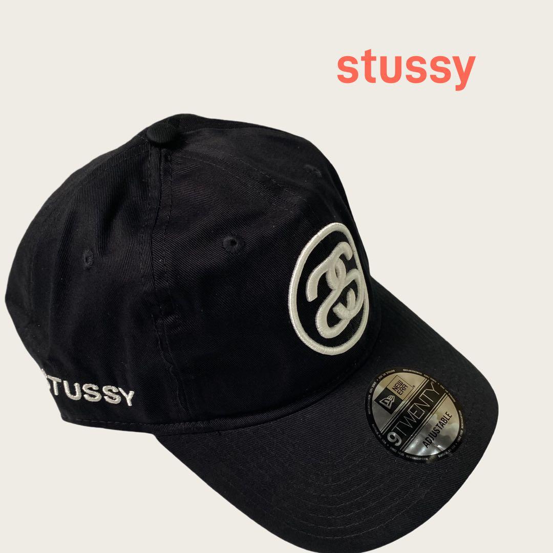 stussy 黒 ベースボールキャップ