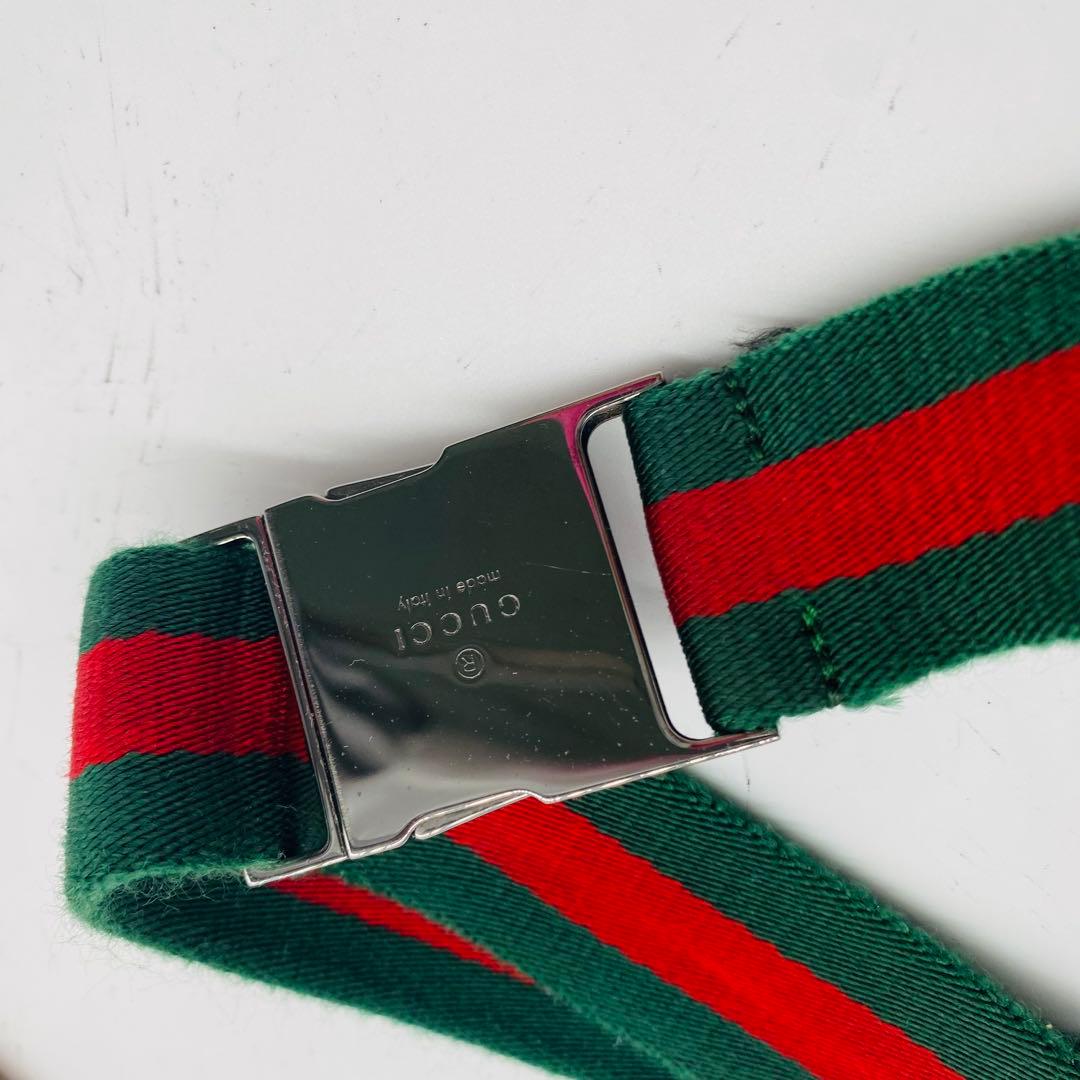 美品✨グッチ ボディバッグ GG キャンバス シェリーライン ブラウン