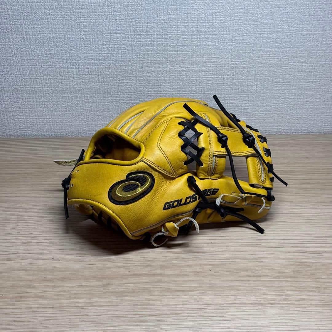asics ゴールドステージ 軟式 内野手用 クロス締め/逆巻き