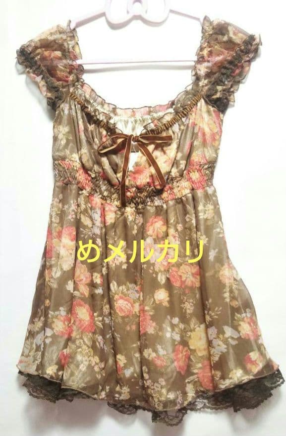 LIZ LISA リズリサ 花柄トップス 花柄チュニック シフォン タグ付