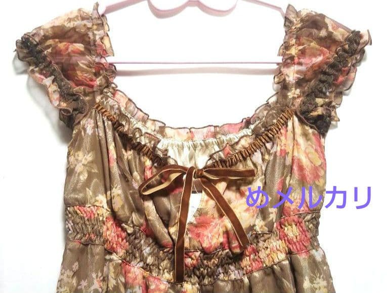 LIZ LISA リズリサ 花柄トップス 花柄チュニック シフォン タグ付