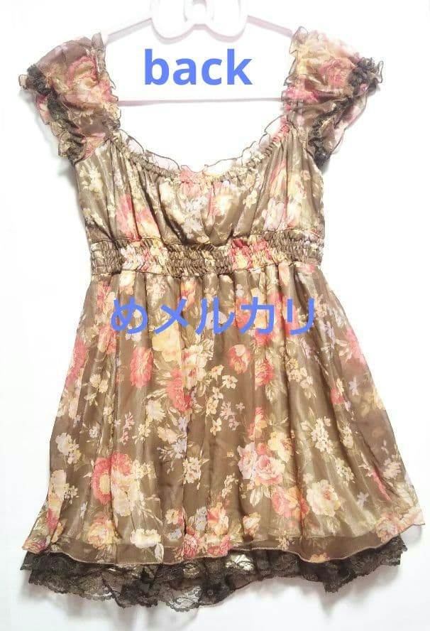 LIZ LISA リズリサ 花柄トップス 花柄チュニック シフォン タグ付