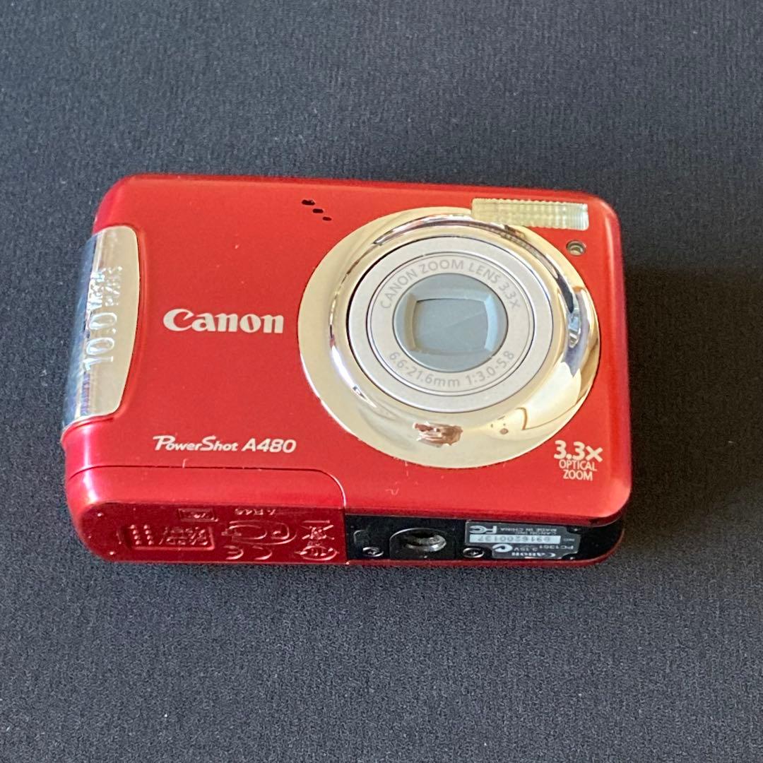 Canon PowerShot A480 レッド CCDセンサー コンデジ