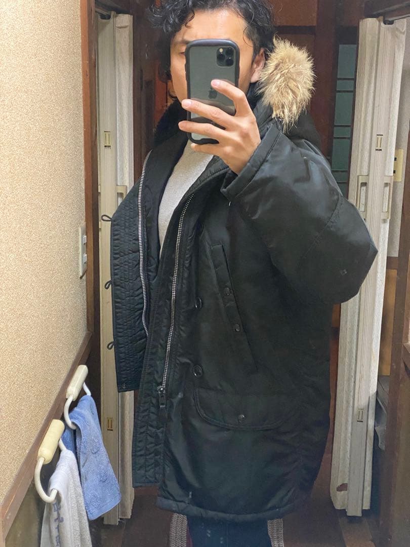 N-3B サイズ40 Ｌサイズ コヨーテファー　ミリタリージャケット