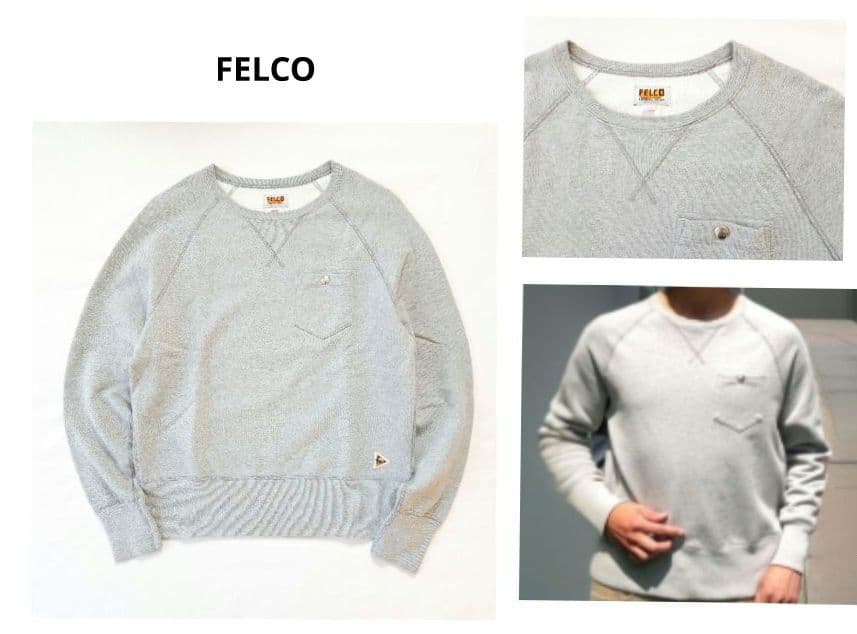 ◇mzk様◇Felco　フェルコ　良品　スウェット　ガゼット　グレー　L