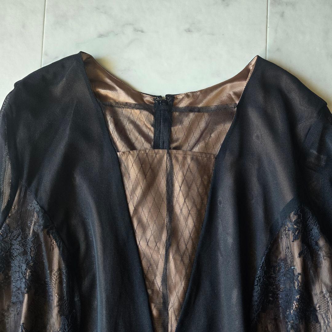 新品✨カラルス　パーティードレス　5L　オケージョン　ブラック　ブラウン　レース