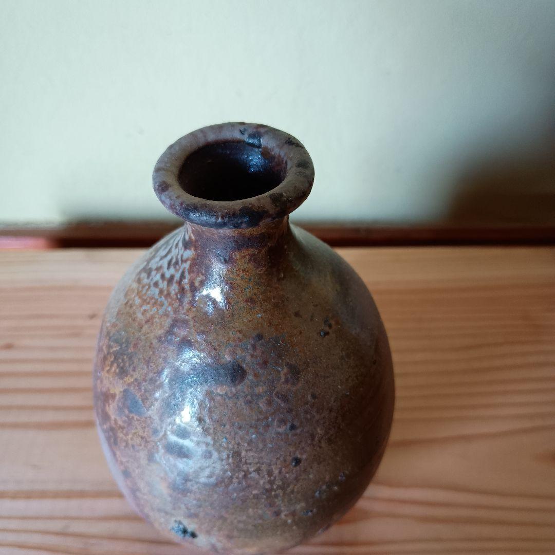 あ*様 人間国宝 藤原雄 作 備前　徳利　共箱　共布　栞 　窯変