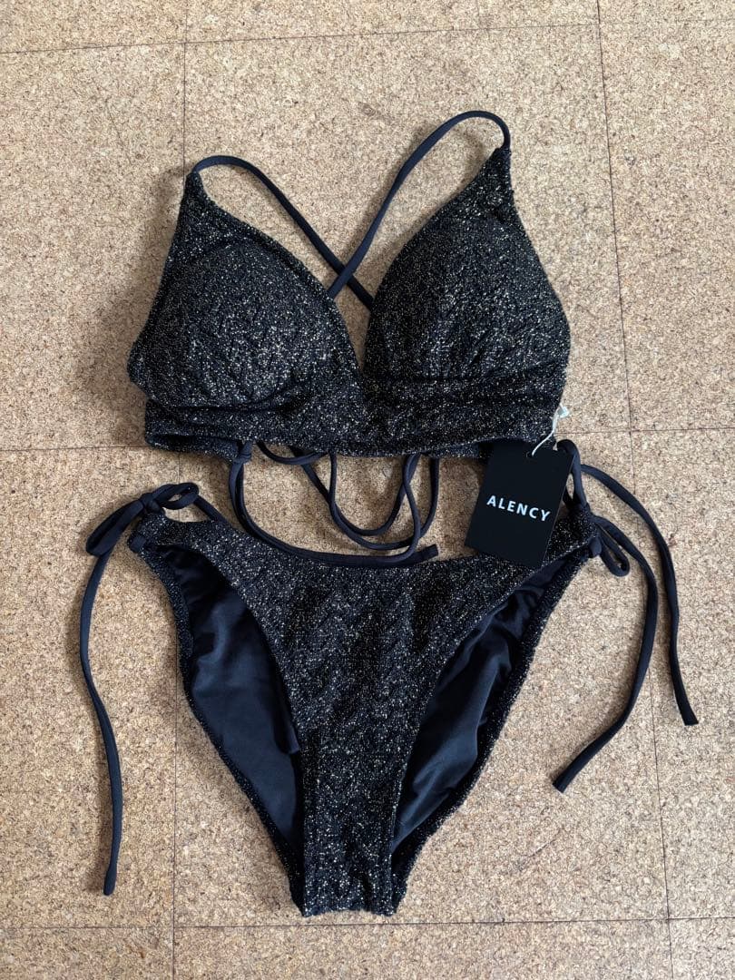 最終値下げ　ALENCY セパレート水着　黒ラメビキニ