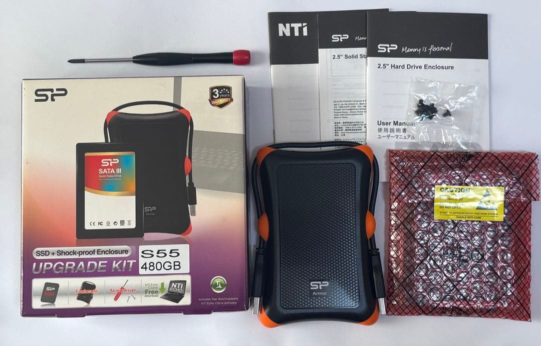 シリコンパワー SSD アップグレードキット 480GB 2.5インチ 7mm