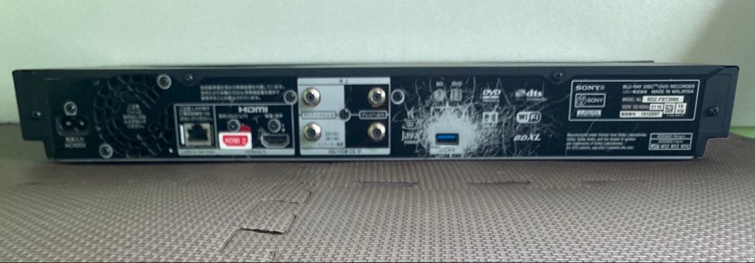 SONY　BDZ-FBT2000　4K対応 リモコン付