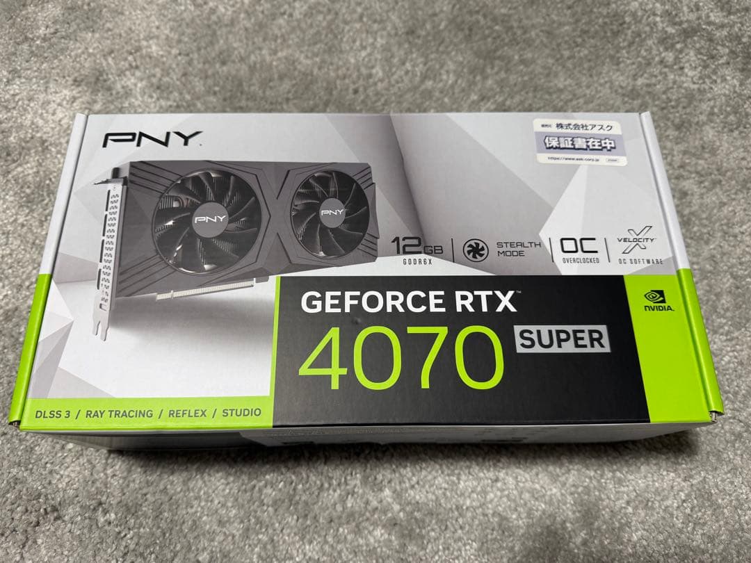 グラフィックボード・グラボ・ビデオカード PNY GeForce RTX 4070 SUPER 12GB GDDR6X