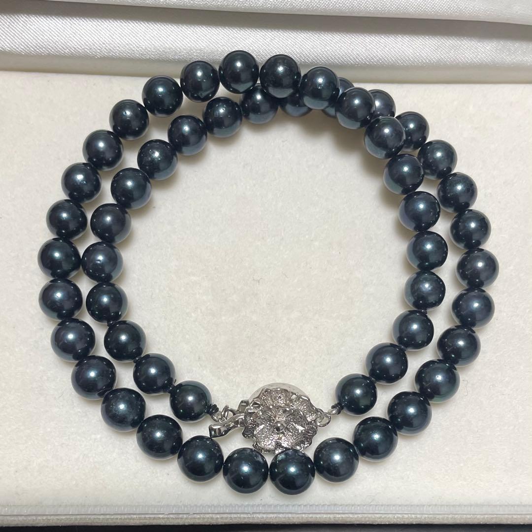 専用 【美品✨大珠】アコヤ真珠 ネックレス 7.5-8.0 濃紺 あこやパール