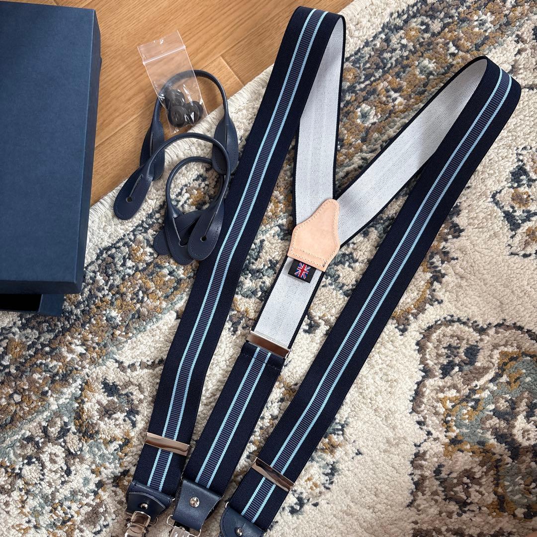  THURSTON / ストライプ サスペンダー 35mm