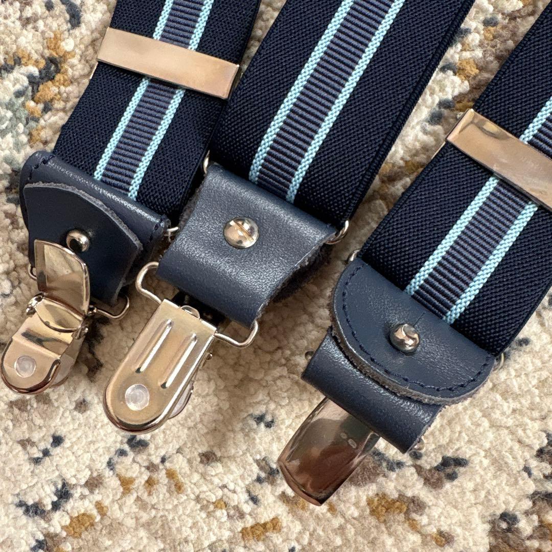  THURSTON / ストライプ サスペンダー 35mm