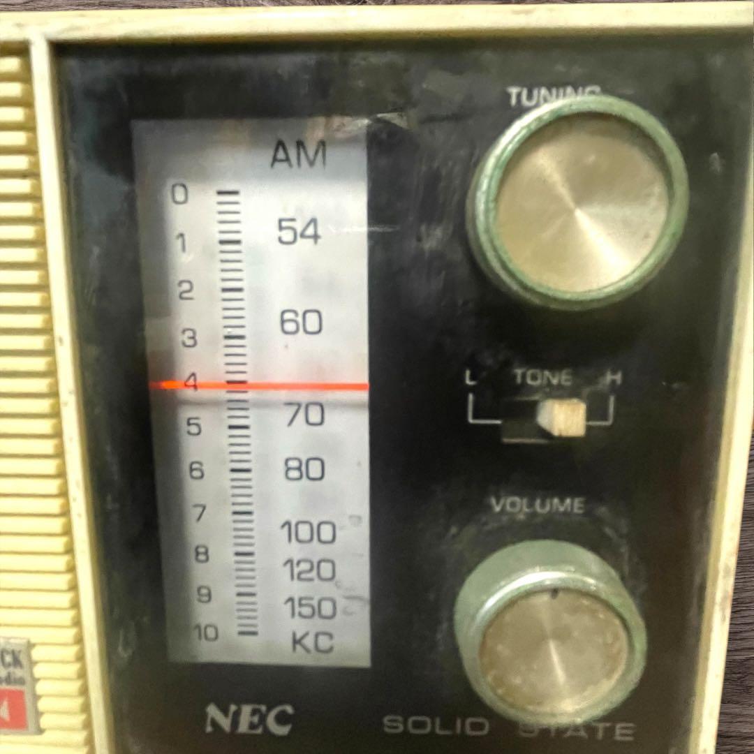 昭和レトロNEC 新日本電気６石トランジスターラジオNTC-6H78アンティーク